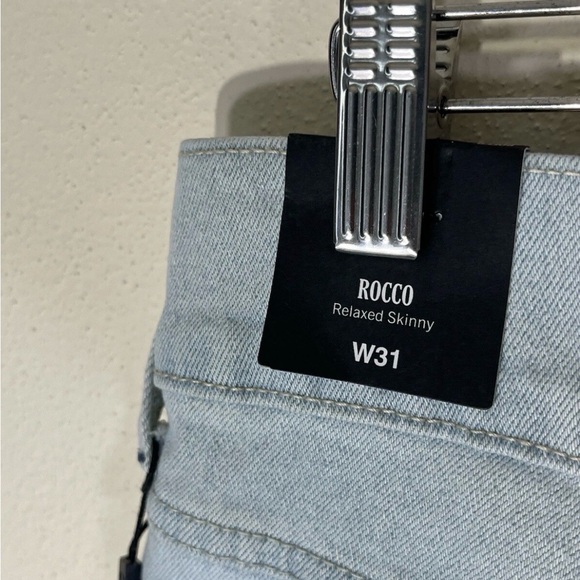 TRUE RELIGION Rocco Jean Shorts Men's Sz 31 Light Wash Relaxed Skinny Flap New - Picture 8 of 9